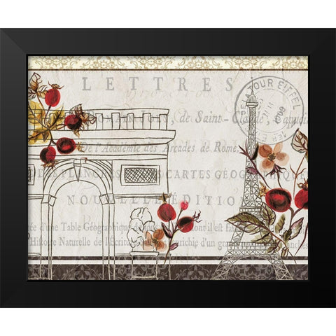 Paris Mon Amour 5 Black Modern Wood Framed Art Print by Kimberly, Allen