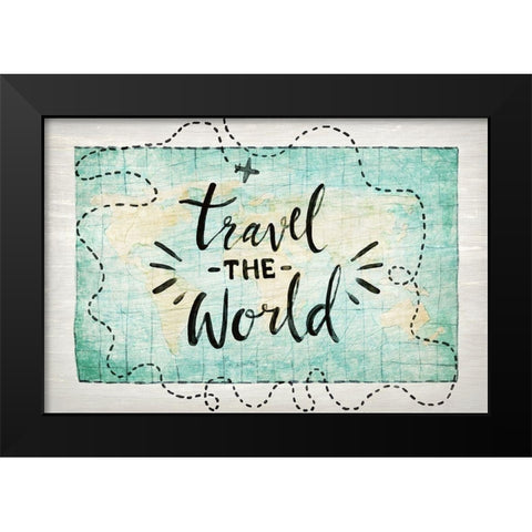 Travel the World Black Modern Wood Framed Art Print by Kimberly, Allen
