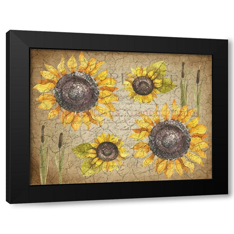 Sunflower Day Black Modern Wood Framed Art Print with Double Matting by Kimberly, Allen