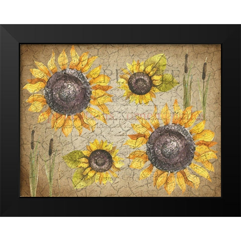 Sunflower Day Black Modern Wood Framed Art Print by Kimberly, Allen