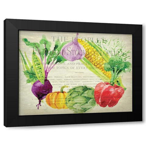Fresh Veggies 1 Black Modern Wood Framed Art Print with Double Matting by Kimberly, Allen