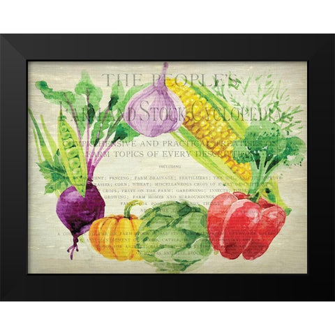 Fresh Veggies 1 Black Modern Wood Framed Art Print by Kimberly, Allen