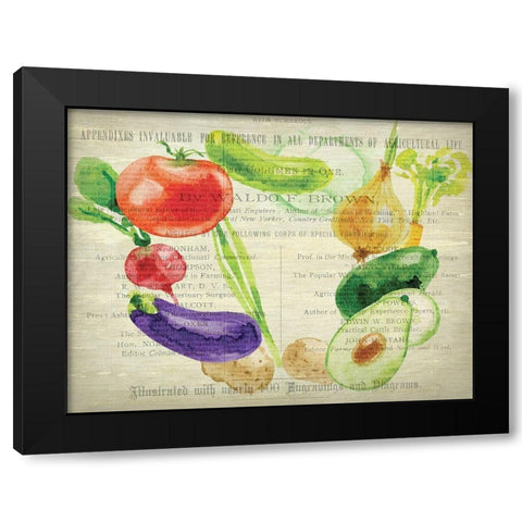 Fresh Veggies 2 Black Modern Wood Framed Art Print with Double Matting by Kimberly, Allen