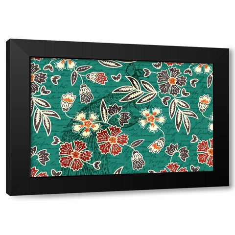 Hidden Peacock 1 Black Modern Wood Framed Art Print with Double Matting by Kimberly, Allen
