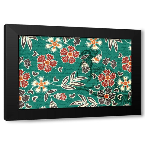 Hidden Peacock 2 Black Modern Wood Framed Art Print by Kimberly, Allen
