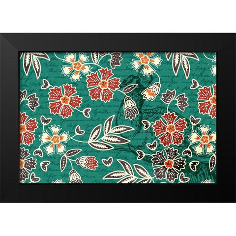 Hidden Peacock 2 Black Modern Wood Framed Art Print by Kimberly, Allen