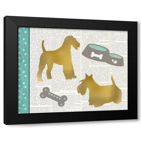 Ruff Ruff 5 Black Modern Wood Framed Art Print by Kimberly, Allen