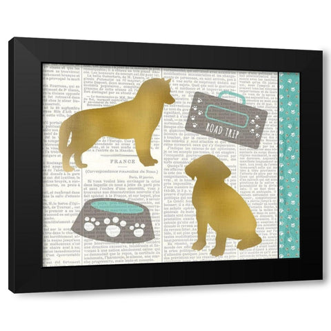 Ruff Ruff 6 Black Modern Wood Framed Art Print by Kimberly, Allen