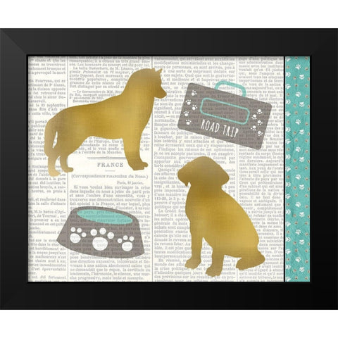 Ruff Ruff 6 Black Modern Wood Framed Art Print by Kimberly, Allen