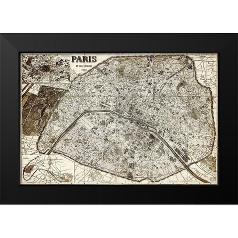 Paris 1878 Black Modern Wood Framed Art Print by Kimberly, Allen