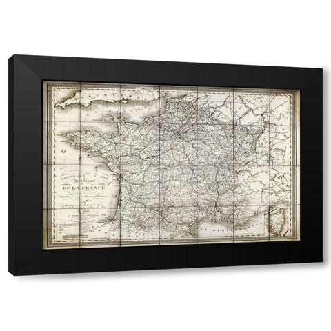 De La France Black Modern Wood Framed Art Print with Double Matting by Kimberly, Allen