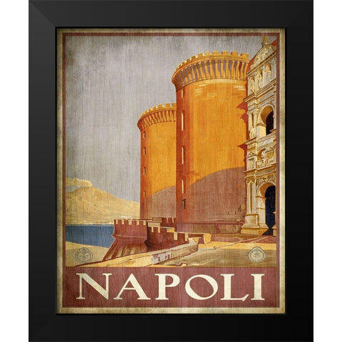 Vintage Travel Poster 1 Black Modern Wood Framed Art Print by Kimberly, Allen