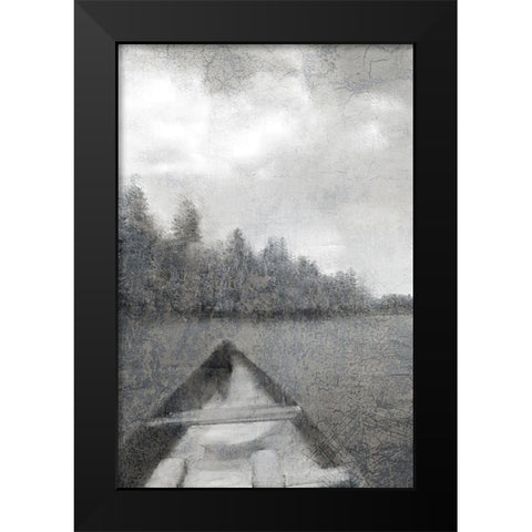 Canoe Tip Black Modern Wood Framed Art Print by Kimberly, Allen