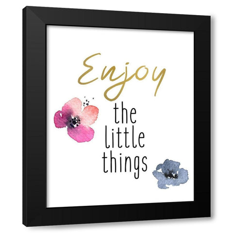 Enjoy the Day Black Modern Wood Framed Art Print with Double Matting by Kimberly, Allen