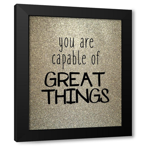 Great Things Black Modern Wood Framed Art Print with Double Matting by Kimberly, Allen