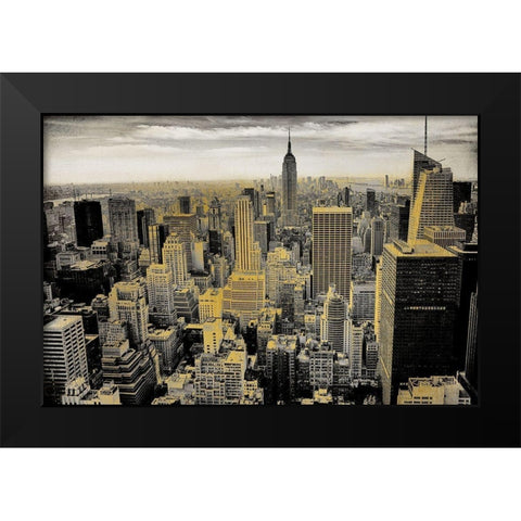 Manhattan Black Modern Wood Framed Art Print by Kimberly, Allen