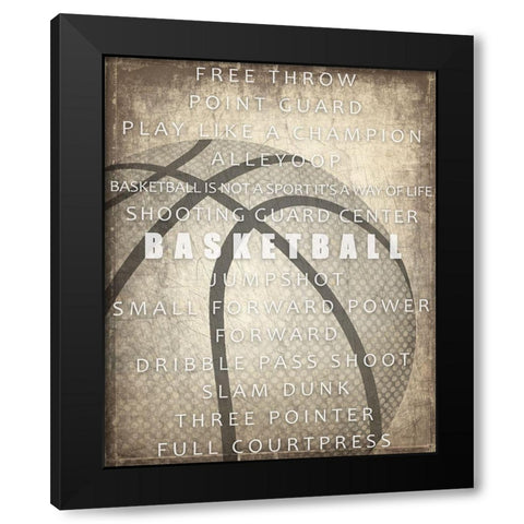 Sports a Way of Life 1 Black Modern Wood Framed Art Print by Kimberly, Allen