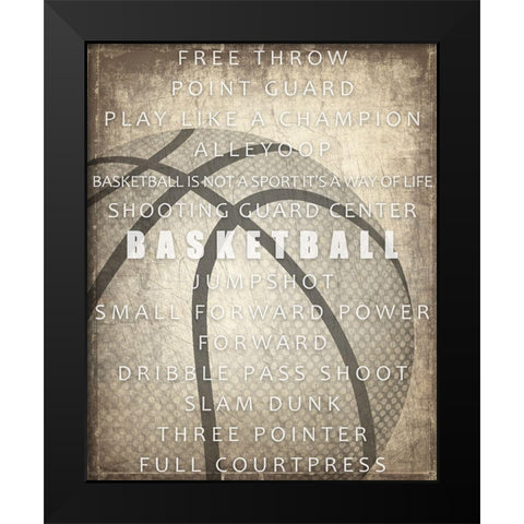 Sports a Way of Life 1 Black Modern Wood Framed Art Print by Kimberly, Allen