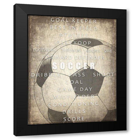 Sports a Way of Life 2 Black Modern Wood Framed Art Print by Kimberly, Allen