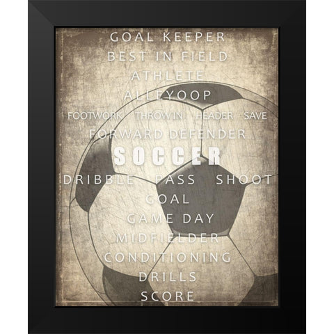Sports a Way of Life 2 Black Modern Wood Framed Art Print by Kimberly, Allen
