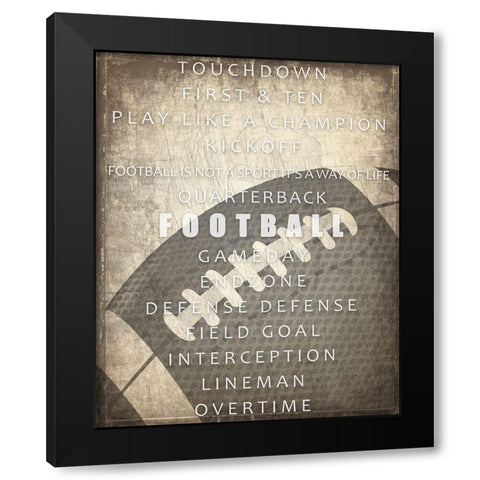 Sports a Way of Life 3 Black Modern Wood Framed Art Print by Kimberly, Allen