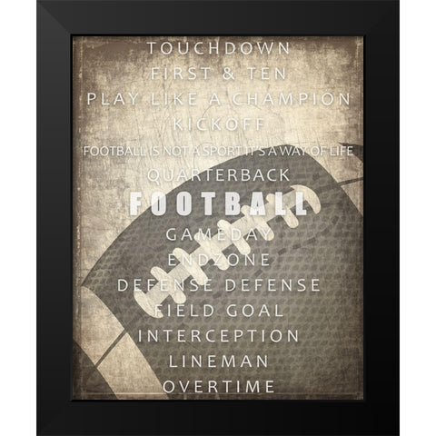 Sports a Way of Life 3 Black Modern Wood Framed Art Print by Kimberly, Allen