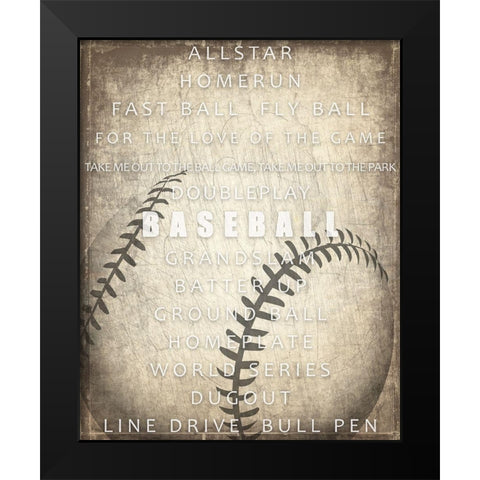 Sports a Way of Life 4 Black Modern Wood Framed Art Print by Kimberly, Allen