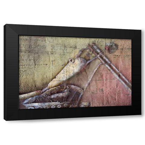 Riding Black Modern Wood Framed Art Print by Kimberly, Allen