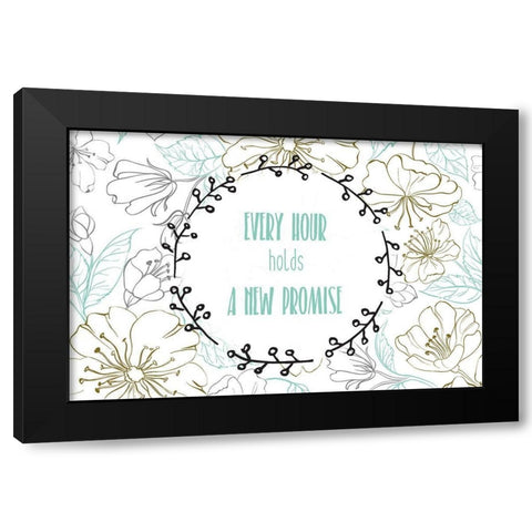 Beginnings 2 Black Modern Wood Framed Art Print by Kimberly, Allen