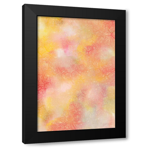 Sunburst of Orange Black Modern Wood Framed Art Print by Kimberly, Allen