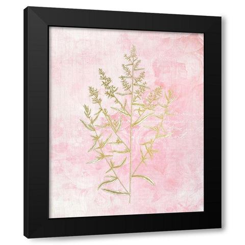 Botanical Pink 1 Black Modern Wood Framed Art Print with Double Matting by Kimberly, Allen