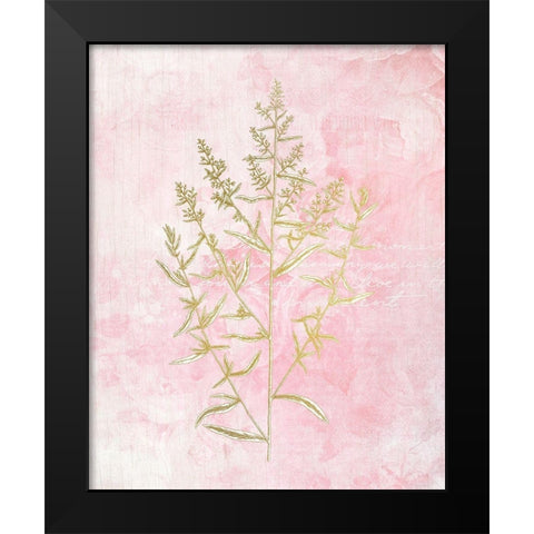 Botanical Pink 1 Black Modern Wood Framed Art Print by Kimberly, Allen