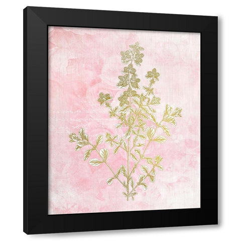 Botanical Pink 2 Black Modern Wood Framed Art Print with Double Matting by Kimberly, Allen