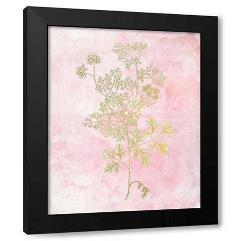 Botanical Pink 3 Black Modern Wood Framed Art Print with Double Matting by Kimberly, Allen