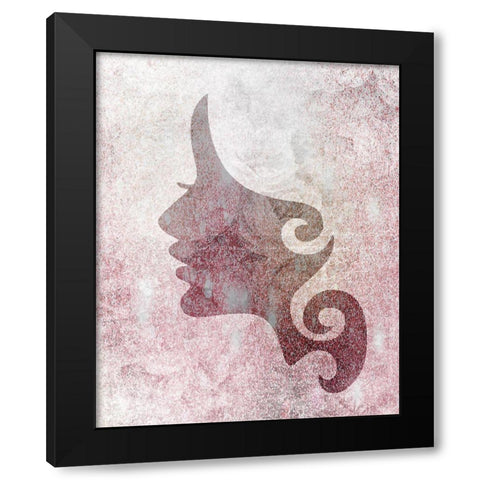 Silhouette 2 Black Modern Wood Framed Art Print with Double Matting by Kimberly, Allen