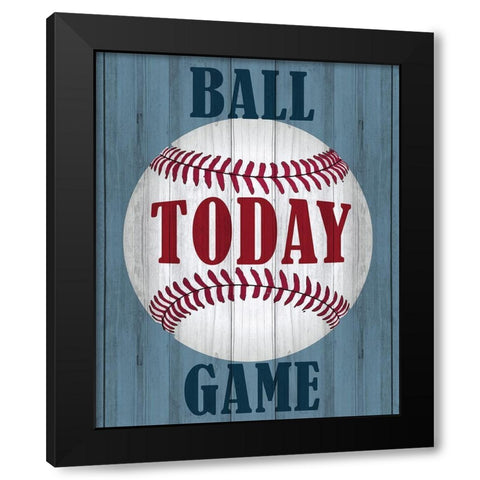 Ball Game Black Modern Wood Framed Art Print by Kimberly, Allen