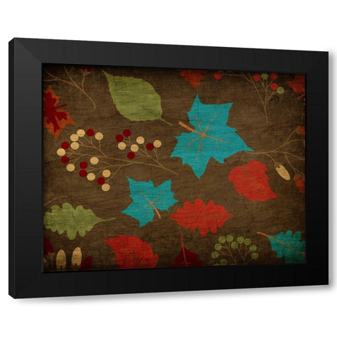 Fall Foliage Black Modern Wood Framed Art Print by Kimberly, Allen