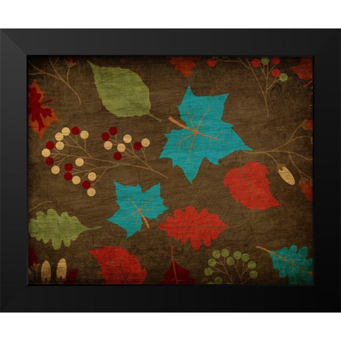 Fall Foliage Black Modern Wood Framed Art Print by Kimberly, Allen