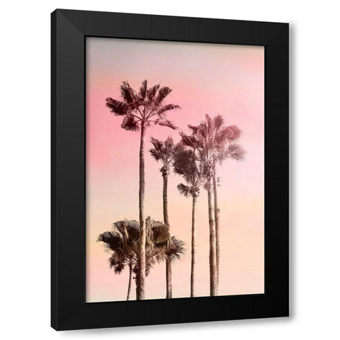 Pink Sunset 1 Black Modern Wood Framed Art Print with Double Matting by Kimberly, Allen