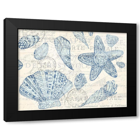 Dreaming of Shells Black Modern Wood Framed Art Print by Kimberly, Allen