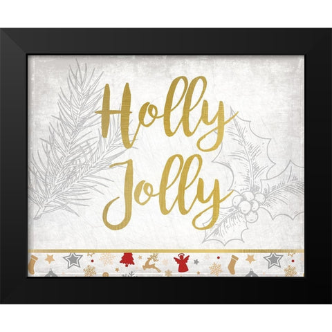 Christmas Jingle 5 Black Modern Wood Framed Art Print by Kimberly, Allen