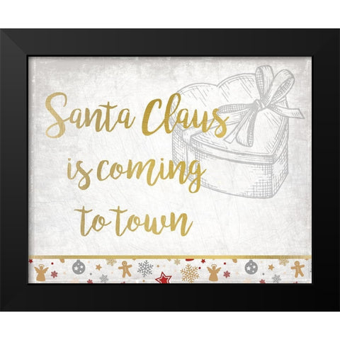 Christmas Jingle 6 Black Modern Wood Framed Art Print by Kimberly, Allen