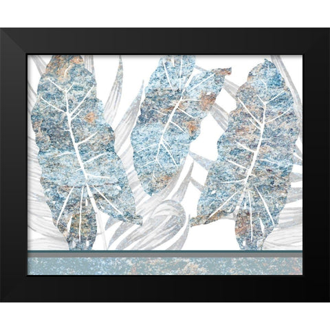 Frosted Blue 3 Black Modern Wood Framed Art Print by Kimberly, Allen