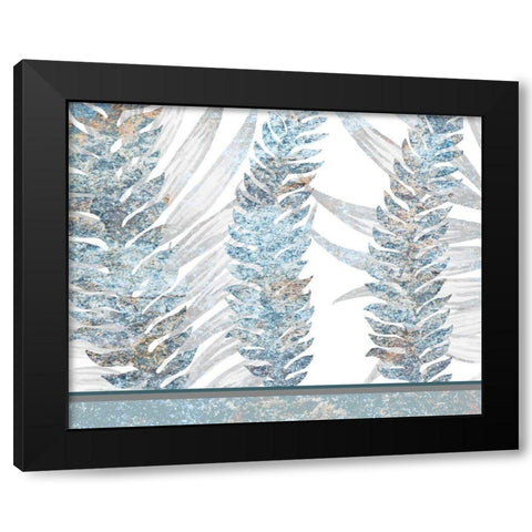 Frosted Blue 4 Black Modern Wood Framed Art Print by Kimberly, Allen