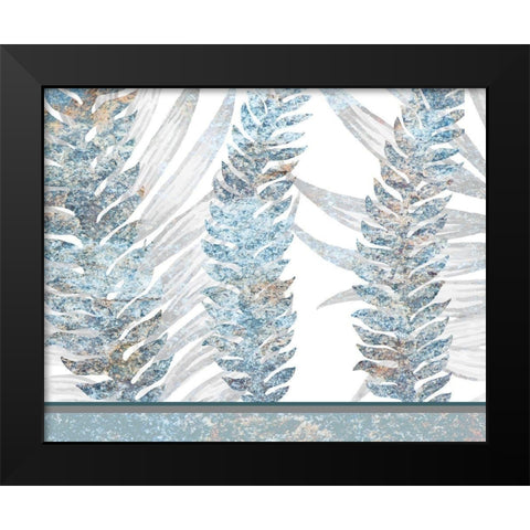 Frosted Blue 4 Black Modern Wood Framed Art Print by Kimberly, Allen