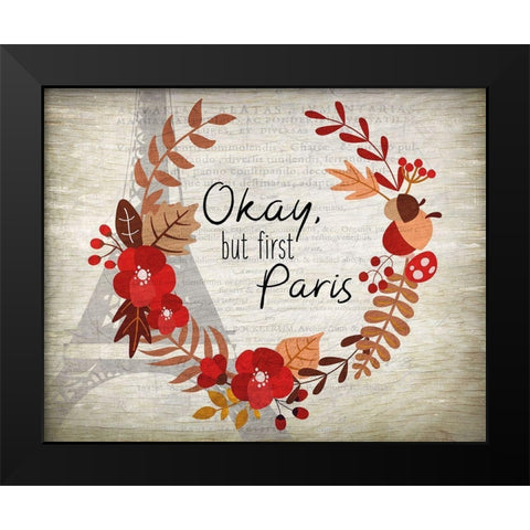 Paris in the Fall 4 Black Modern Wood Framed Art Print by Kimberly, Allen