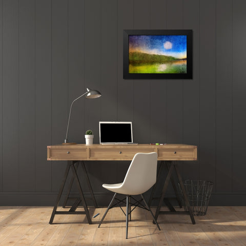 Vivid Sky Black Modern Wood Framed Art Print by Kimberly, Allen