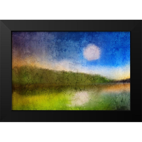 Vivid Sky Black Modern Wood Framed Art Print by Kimberly, Allen