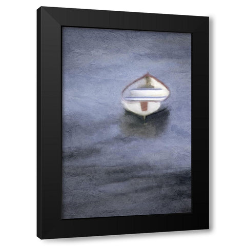 Blue Lake Black Modern Wood Framed Art Print with Double Matting by Kimberly, Allen