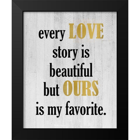 Every Love Black Modern Wood Framed Art Print by Kimberly, Allen